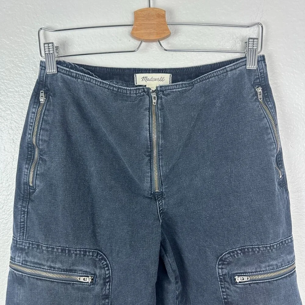 Madewell Low Slung Baggy Cargo Jeans 27 Winsom Wash Y2K Cool Grunge Alt Emo - Picture 4 of 13